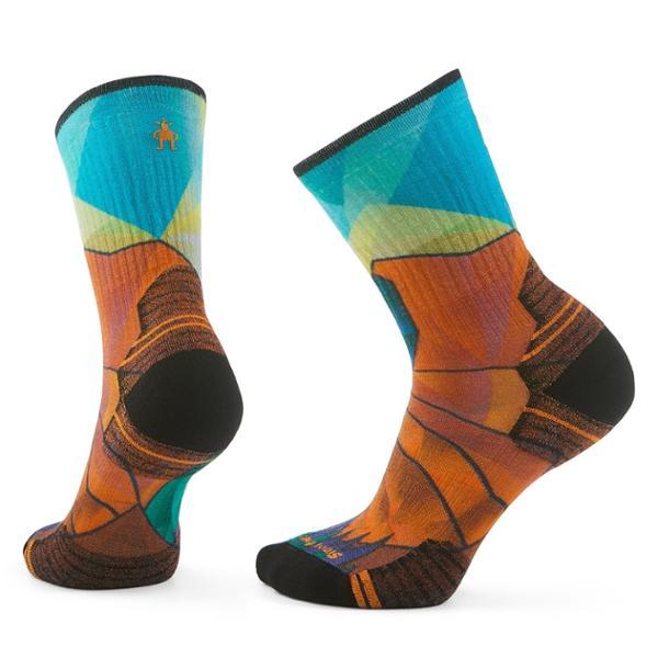 Hike Targeted Cushion Mountain Print Crew Socks by SMARTWOOL
