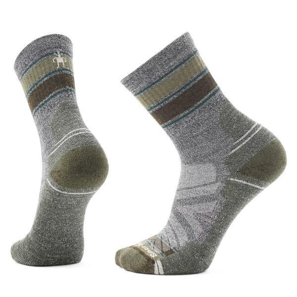 Performance Hike Light Cushion Striped Mid Crew Socks by SMARTWOOL