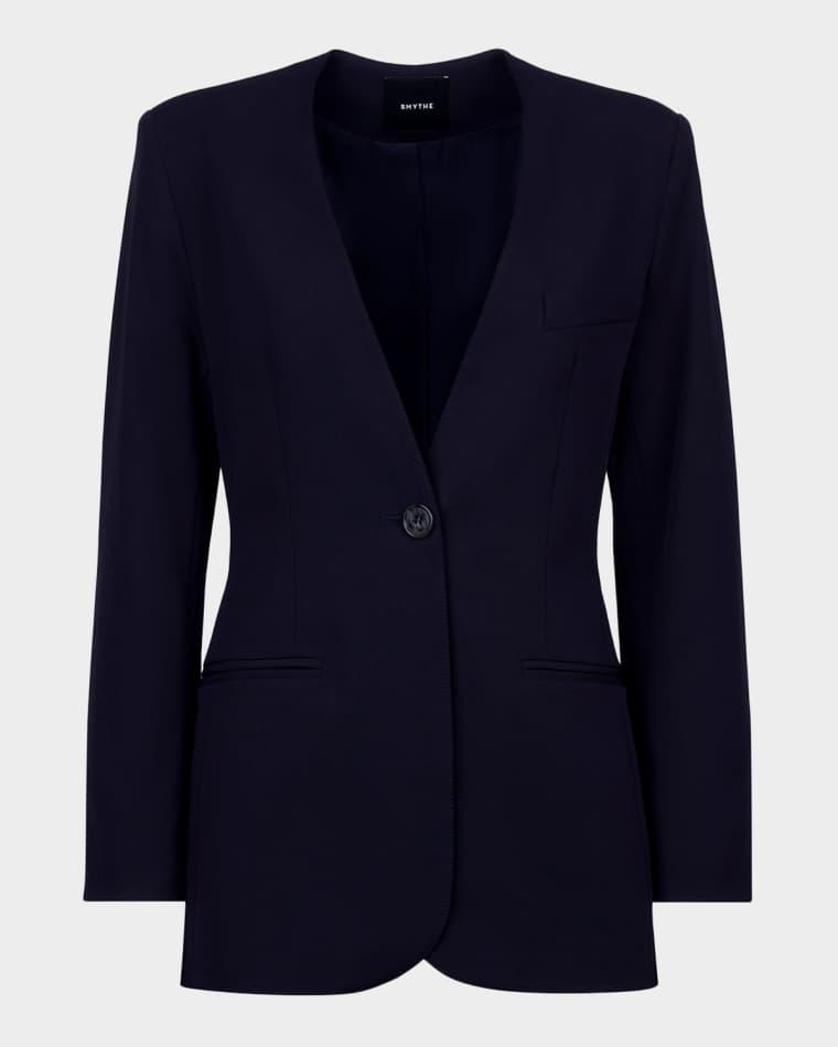 Collarless Single-Button Blazer by SMYTHE