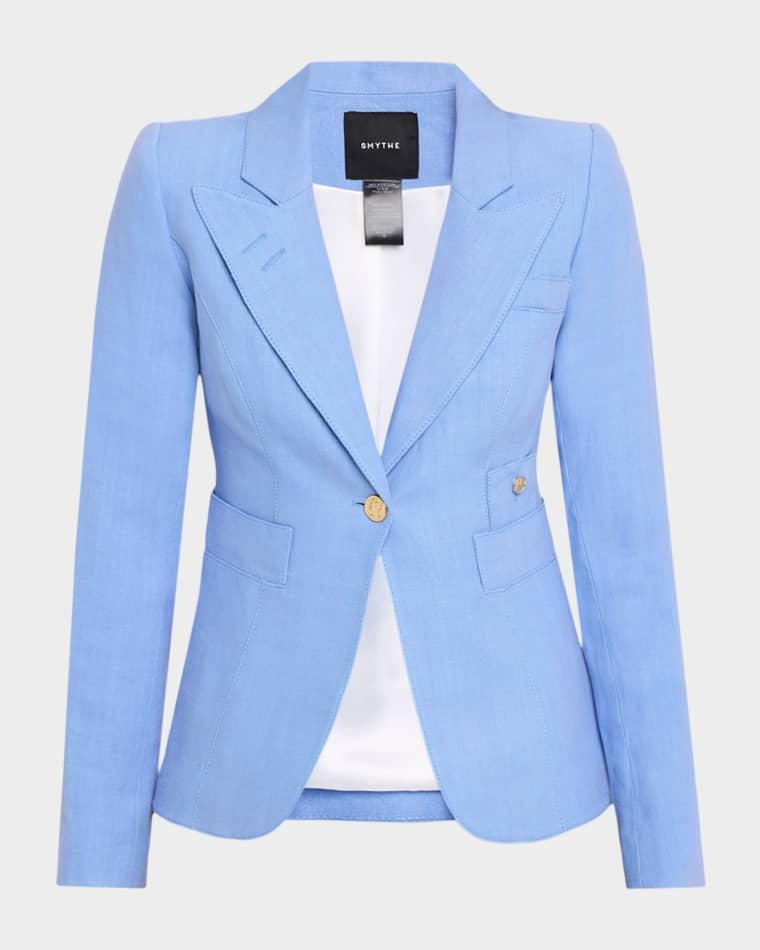 Duchess Tailored Linen Cutaway Blazer by SMYTHE