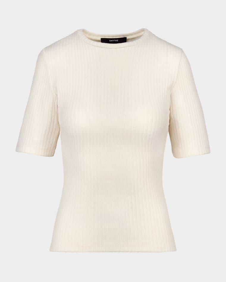 Elbow-Sleeve Knit Top by SMYTHE
