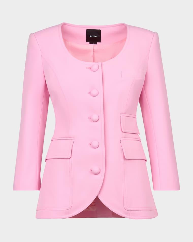 Single-Breasted Portrait Neck Blazer by SMYTHE