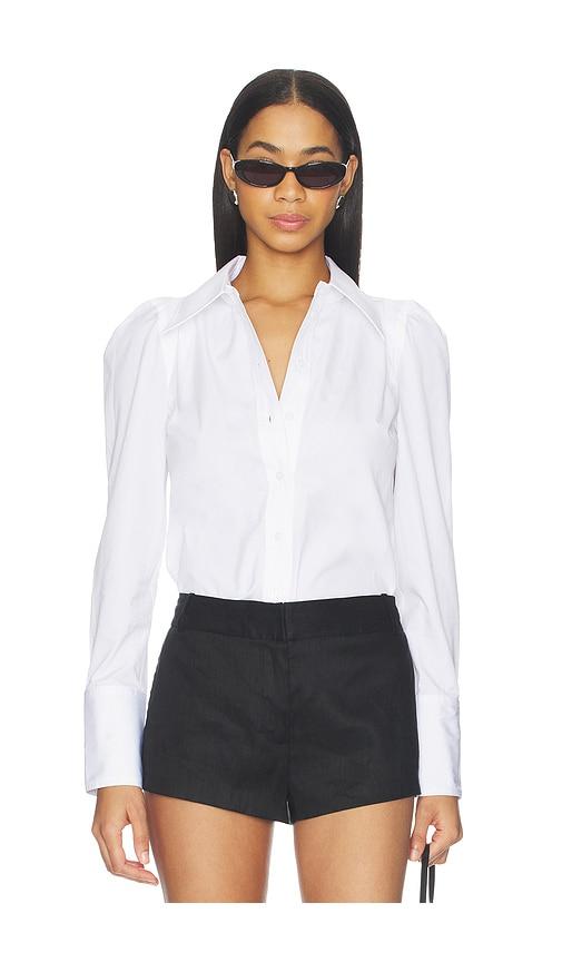 Smythe Box Pleat Shirt in White by SMYTHE