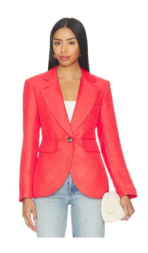 Smythe Seamed Blazer in Red by SMYTHE