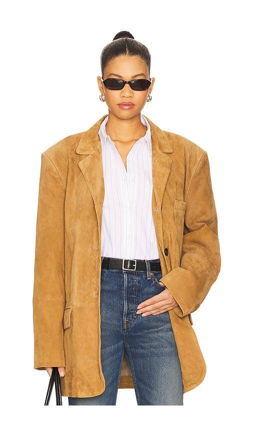 Smythe Suede Weekend Jacket in Cognac by SMYTHE