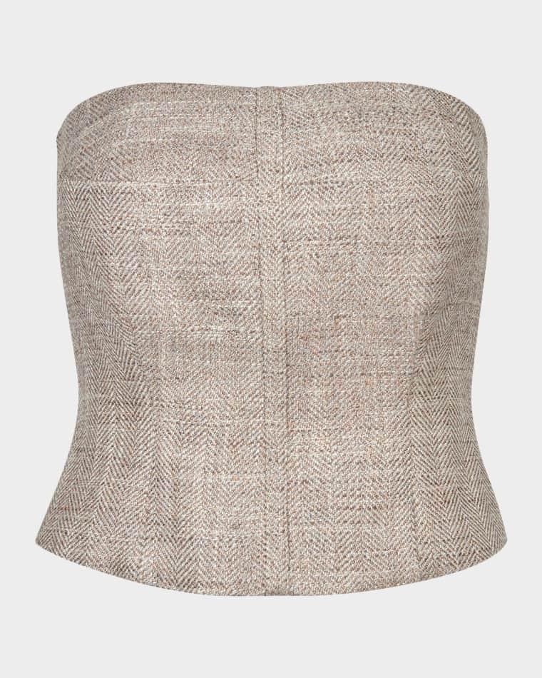 Tweed Bustier Top by SMYTHE