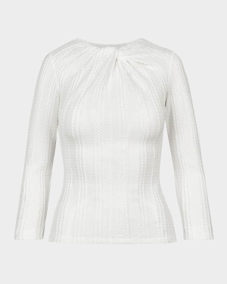 Twist-Neck Knit Top by SMYTHE