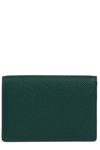 Folded card case with snap closure in panama by SMYTHSON