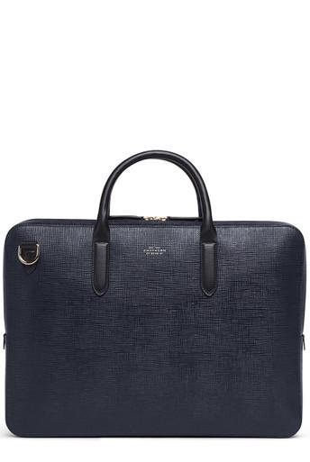 Lightweight large briefcase in panama by SMYTHSON
