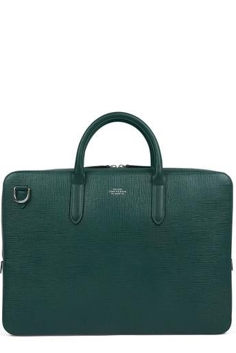 Lightweight slim briefcase in panama by SMYTHSON