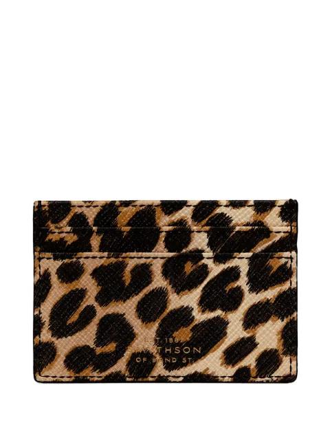Panama leopard-print card holder by SMYTHSON