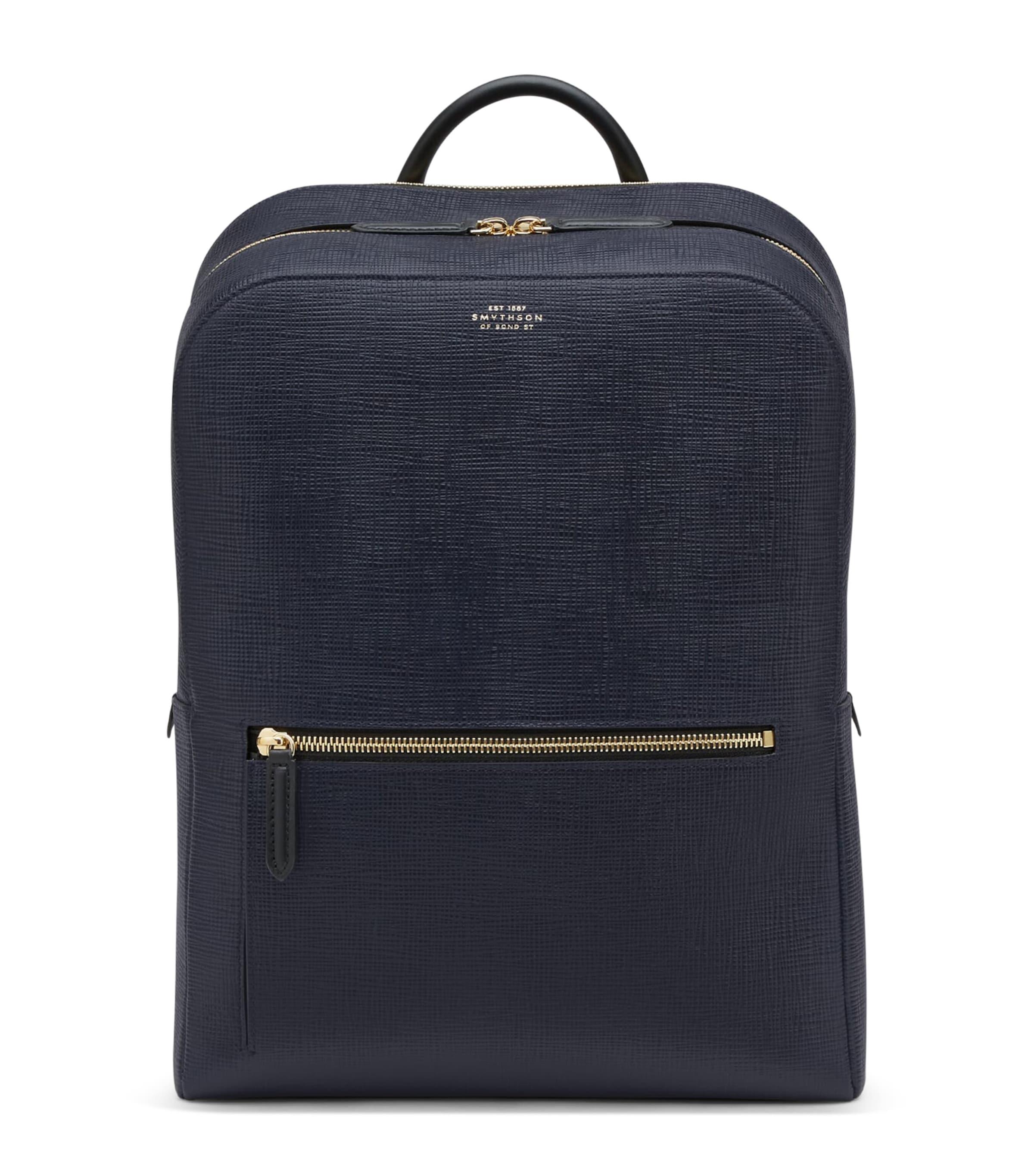 Smythson Leather Panama Backpack by SMYTHSON