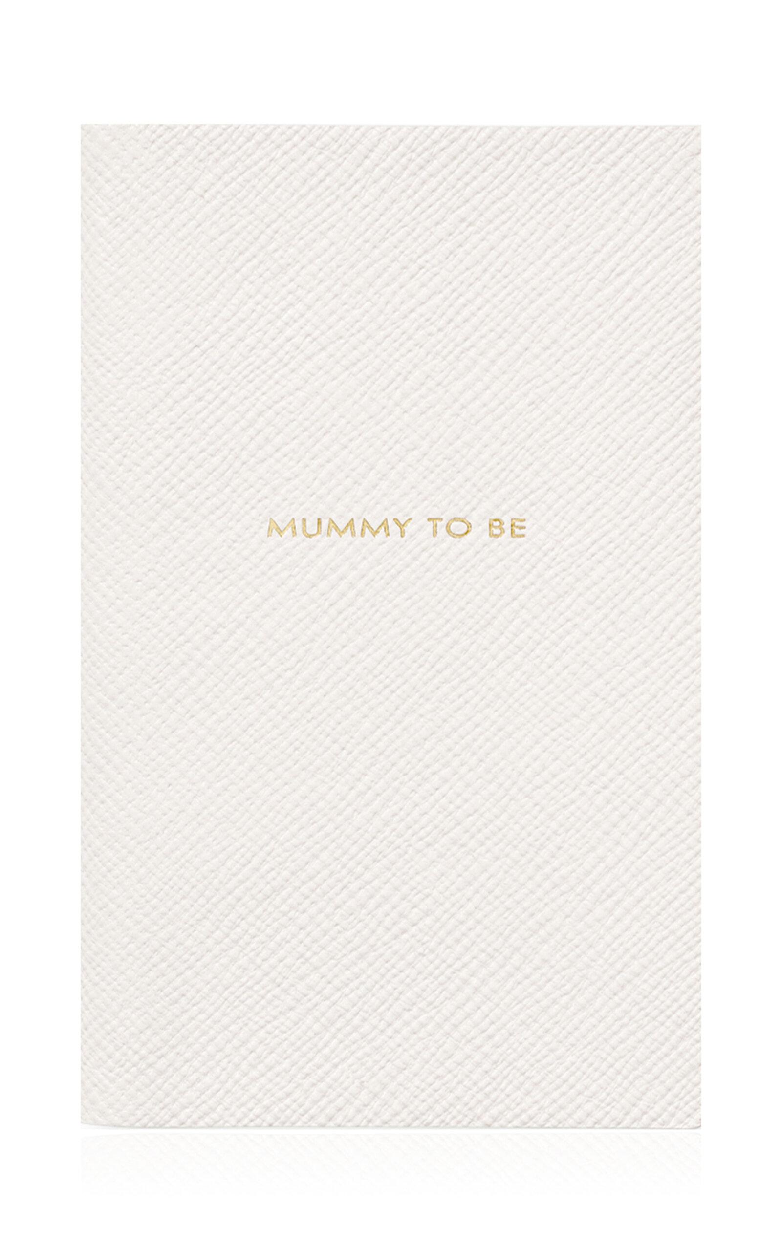 Smythson - Mummy To Be Panama Leather Notebook - White - Moda Operandi by SMYTHSON