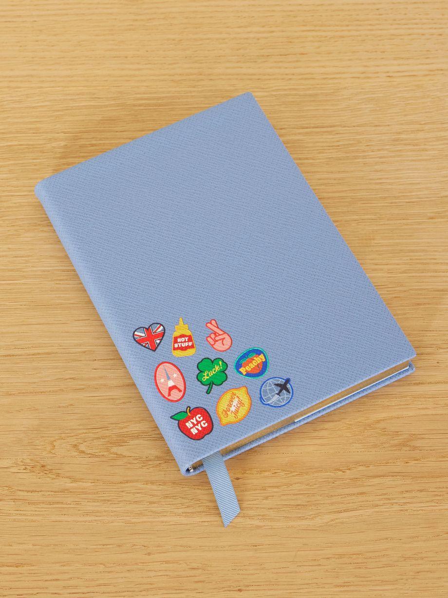 Soho printed textured-leather notebook by SMYTHSON