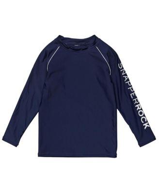 Boys' Navy Sustainable Long Sleeve Rash Top - Little Kid by SNAPPER ROCK