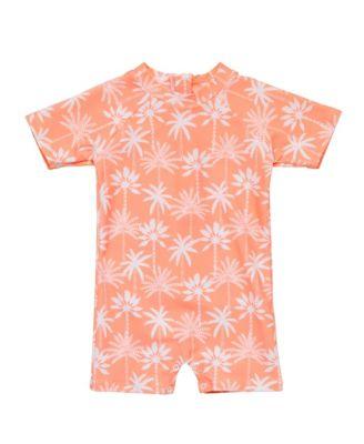 Cali Palms Recycled Short Sleeve Sunsuit - Baby by SNAPPER ROCK