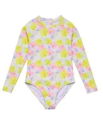 Girls' Aloha Vacay Recycled LS Surf Suit - Big Kid by SNAPPER ROCK