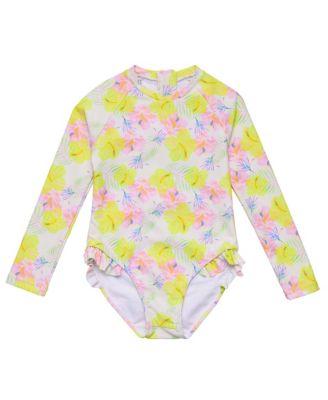 Girls' Aloha Vacay Recycled Leg Frill Surf Suit - Little Kid by SNAPPER ROCK