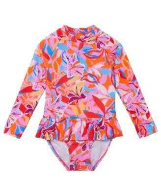 Girls' Blooming Sunset Sustainable Long Sleeve Skirt Surf Suit - Baby by SNAPPER ROCK