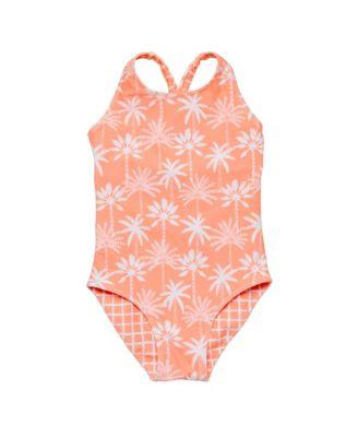 Girls' Cali Palms Recycled X Back Swimsuit - Little Kid by SNAPPER ROCK