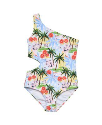 Girls' Ciao Paradiso One Shoulder Swimsuit - Big Kid by SNAPPER ROCK