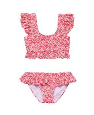Girls' Ditsy Bloom Frilled Crop Bikini - Big Kid by SNAPPER ROCK