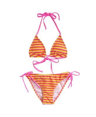 Girls' Glow Burst Stripe Triangle Bikini - Big Kid by SNAPPER ROCK