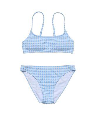 Girls' Seaside Gingham Crop Bikini - Big Kid by SNAPPER ROCK