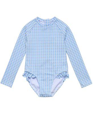 Girls' Seaside Gingham Leg Frill Surf Suit - Little Kid by SNAPPER ROCK