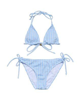 Girls' Seaside Gingham Triangle Bikini - Big Kid by SNAPPER ROCK