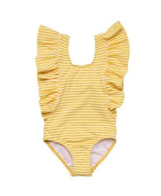 Girls' Sunshine Stripe Wide Frill Swimsuit - Little Kid by SNAPPER ROCK