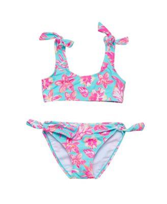 Girls' Tropical Glow Recycled Crop Bikini - Little Kid by SNAPPER ROCK