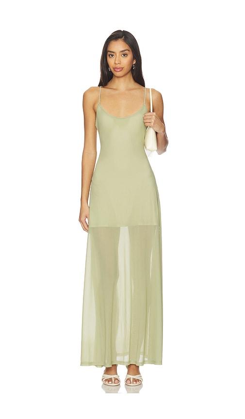 SNDYS Alessandra Mesh Maxi Dress in Sage by SNDYS