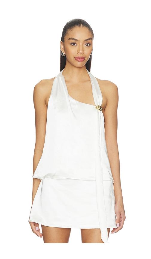 SNDYS Anise Halter Top in White by SNDYS