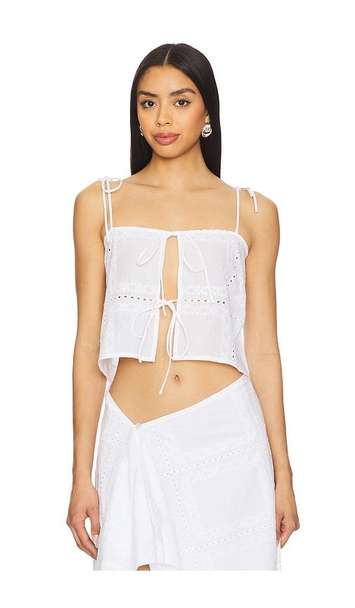 SNDYS Asta Top in White by SNDYS