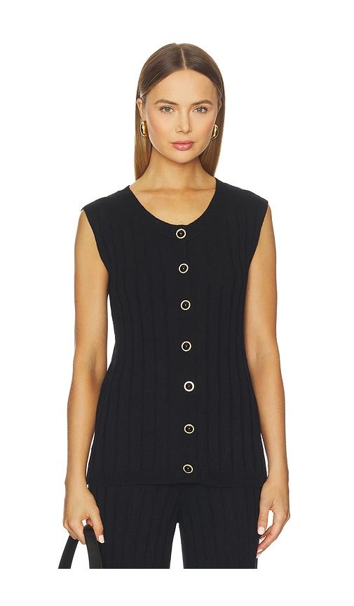 SNDYS Baha Ribbed Top in Black by SNDYS