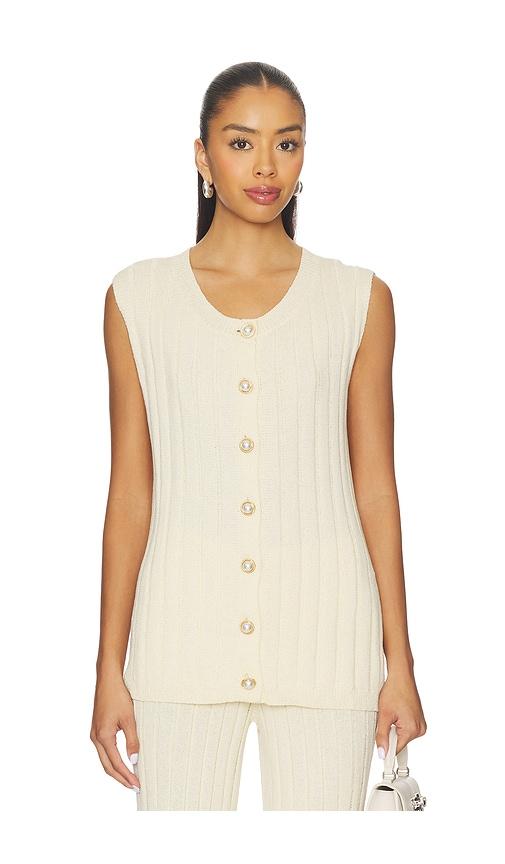 SNDYS Baha Ribbed Top in Cream by SNDYS