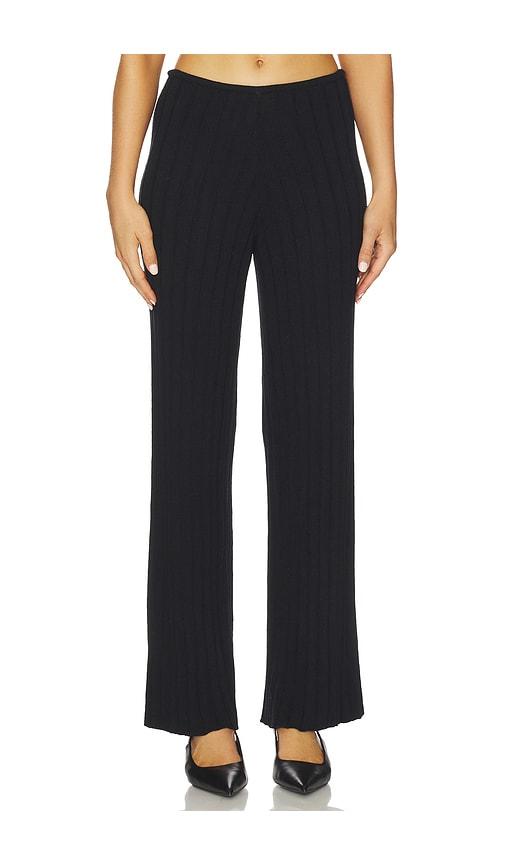 SNDYS Baha Ribbed Wide Leg in Black by SNDYS