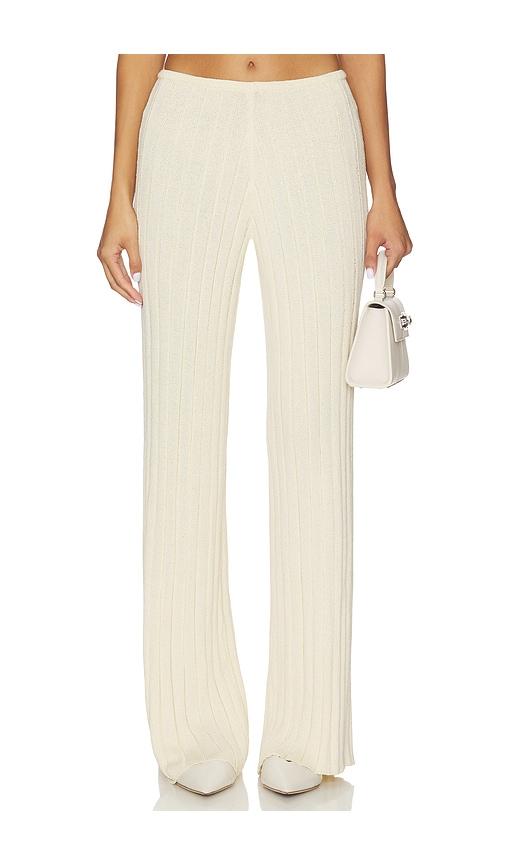 SNDYS Baha Ribbed Wide Leg in Cream by SNDYS