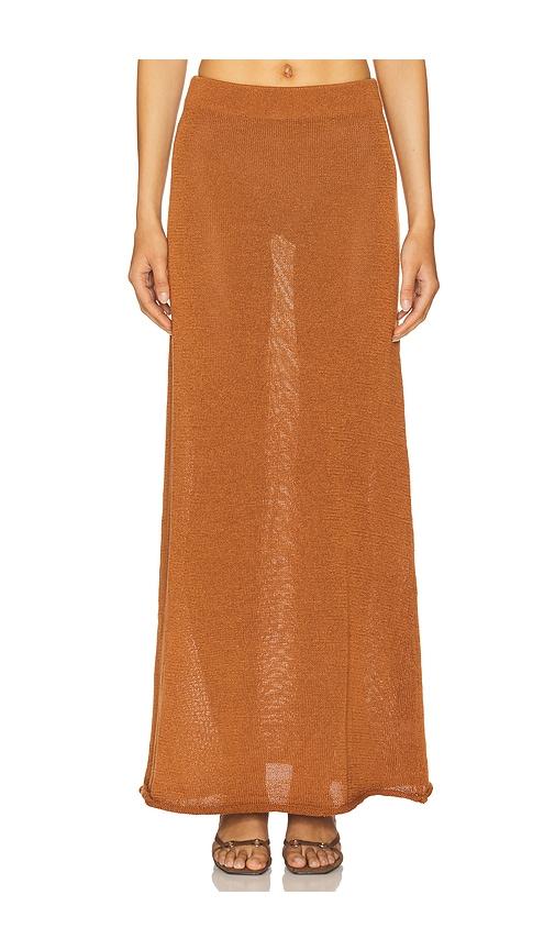 SNDYS Cali Maxi Skirt in Brick by SNDYS
