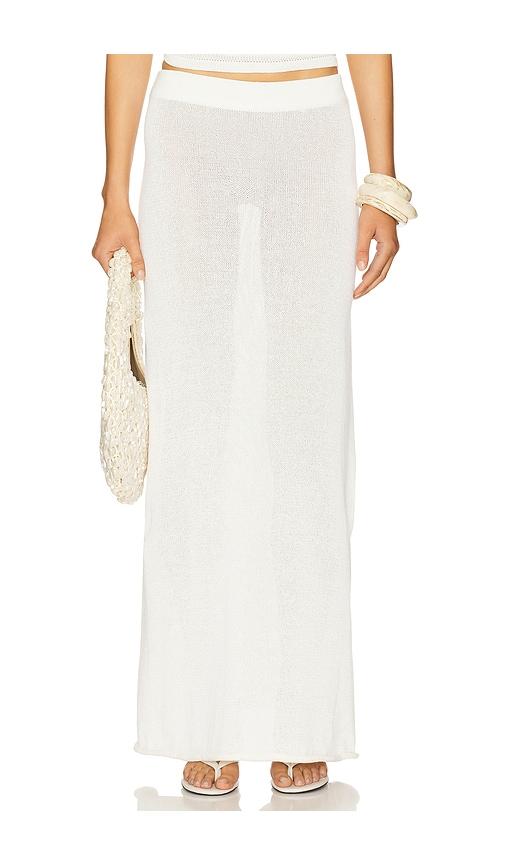 SNDYS Cali Maxi Skirt in White by SNDYS