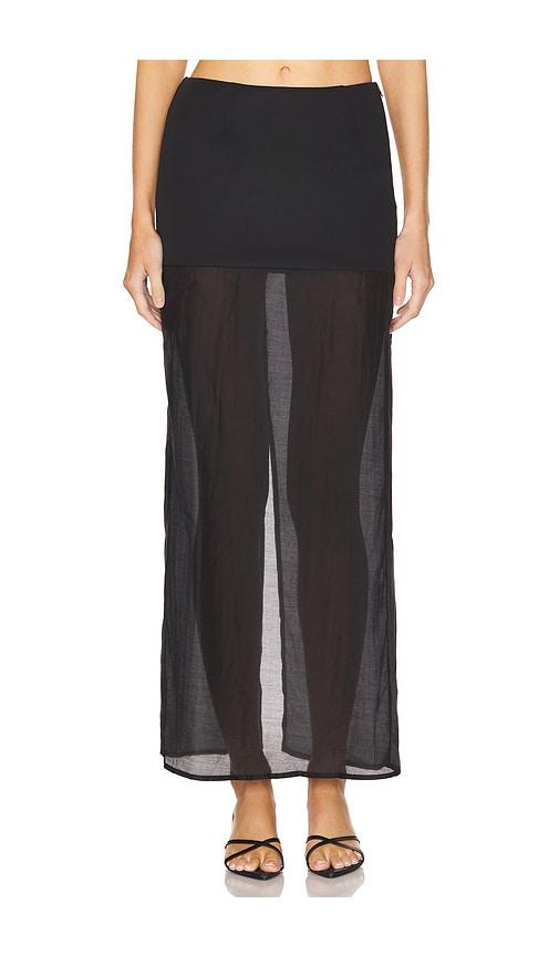 SNDYS Chloe Sheer Skirt in Black by SNDYS