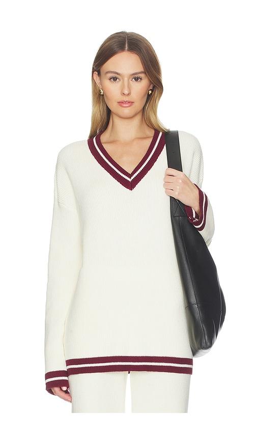 SNDYS Colton Varsity Knit Jumper in Cream by SNDYS