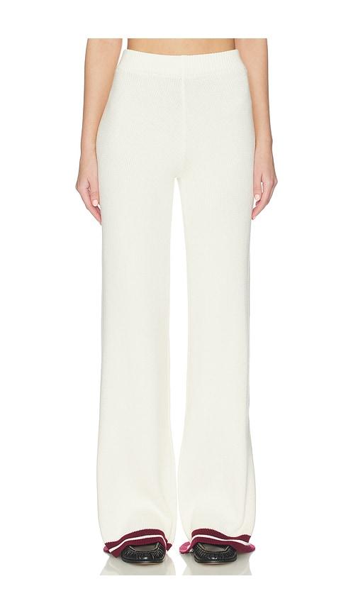 SNDYS Colton Varsity Knit Pant in Cream by SNDYS