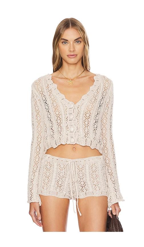 SNDYS Crochet Cardigan in Sand by SNDYS
