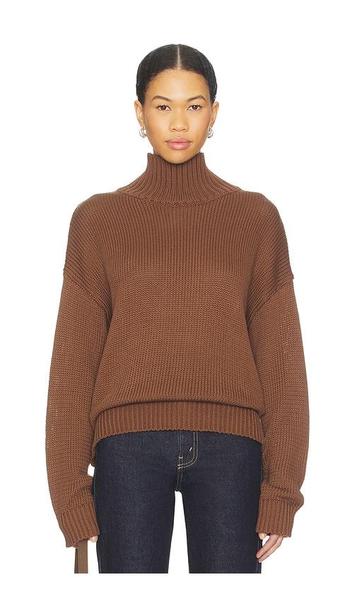 SNDYS Elm High Neck Knit Jumper in Brown by SNDYS
