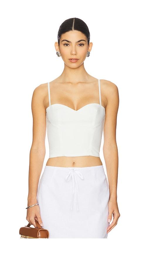 SNDYS Elsie Top in White by SNDYS