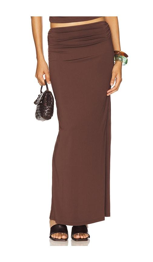 SNDYS Gabby Maxi Skirt in Chocolate by SNDYS