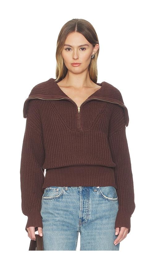 SNDYS Hayley Zip Jumper in Chocolate by SNDYS