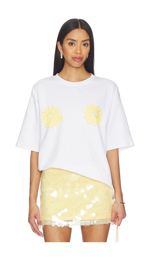 SNDYS Mai Tai Cord Floral Tee in White by SNDYS